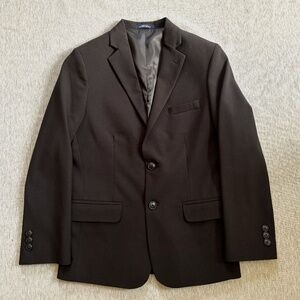 CHAPS Boys Size 12 Black Dress Blazer Suit Jacket Lined Two Button EUC